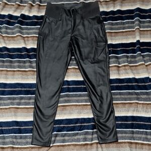 Simply Vera Vera Wang Black Label Faux Leather Detail Skinny Pants Women’s M